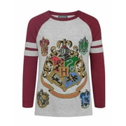 Harry Potter Girls Grey Raglan Short Sleeved T-Shirt